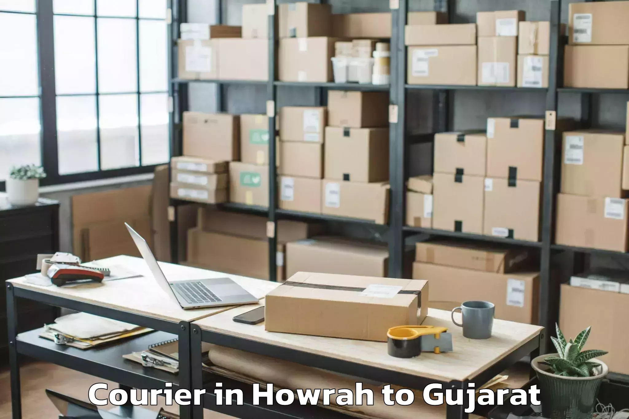 Leading Howrah to Talaja Courier Provider